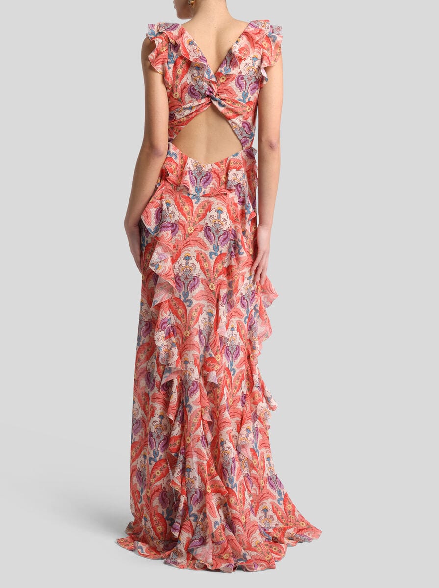 LONG DRESS WITH RUFFLES AND CUT-OUT | Dresses | ETRO