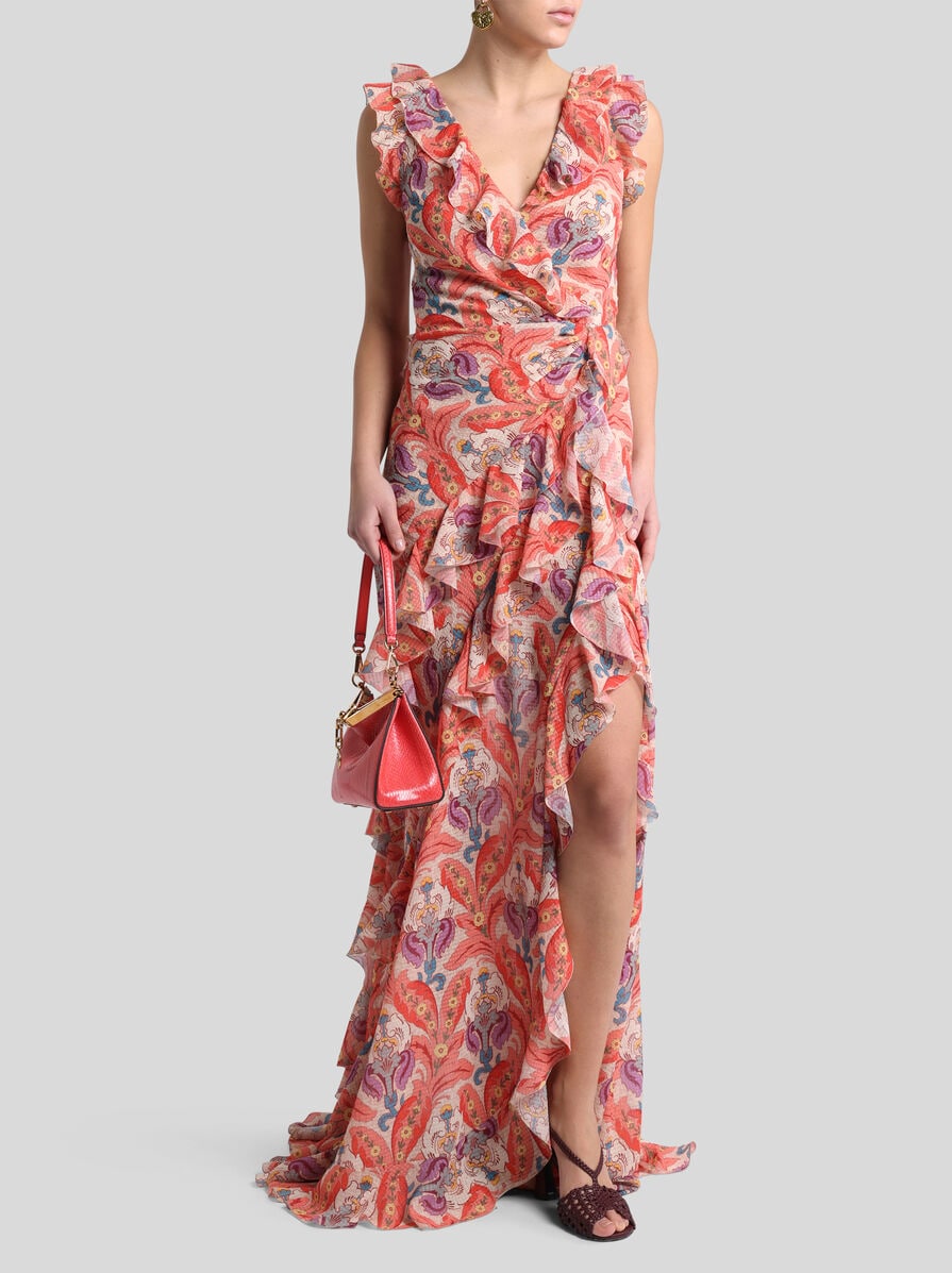 ワンピース ETRO Woman Dress Pink WRHA0070AQ115 X0872 Pink A-Line Minidress with Pearl Detail - POEM