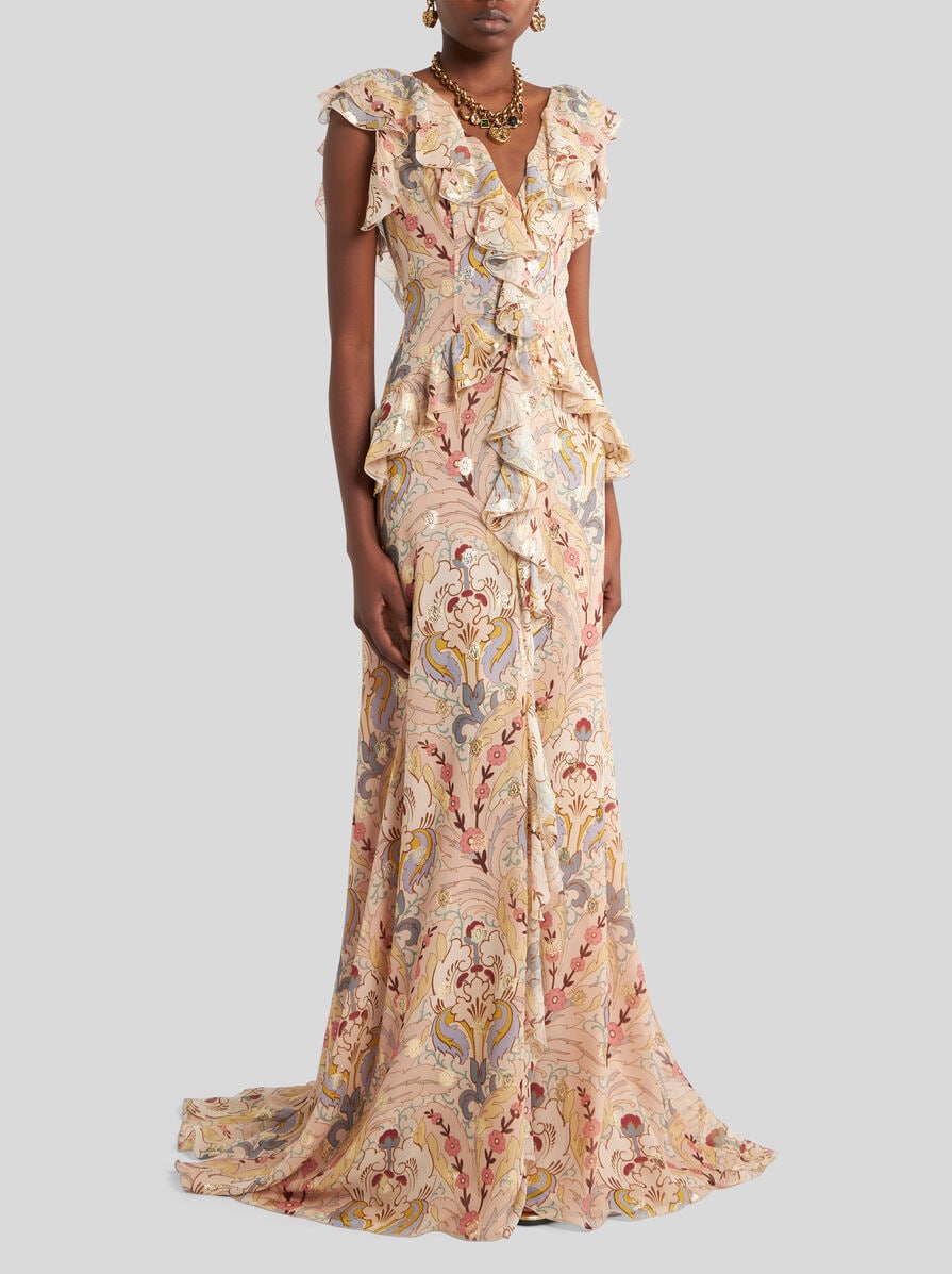LONG PRINTED SILK DRESS | Dresses | ETRO