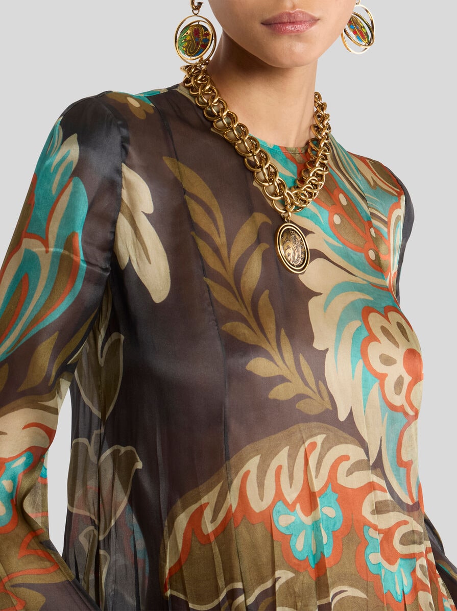 シルク プリーツ ミニドレス シルク プリーツ ミニドレス