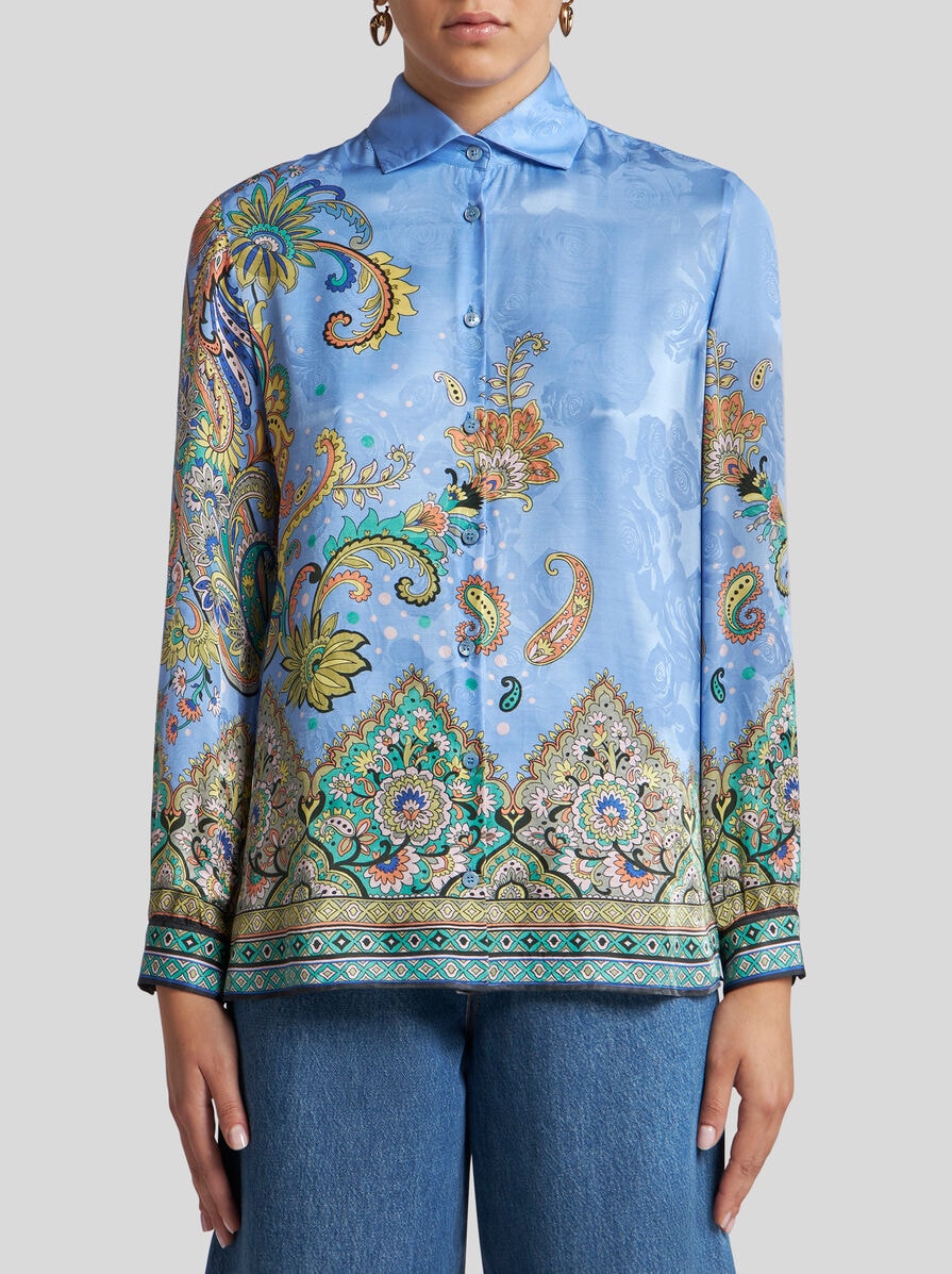 ETRO フローラル ペイズリー ジャカード ケープ ホワイト ETRO フローラル ペイズリー ジャカード ケープ ホワイト (ETRO