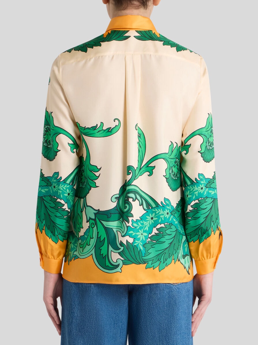 ワンピース ETRO SS25 Shirts (WRIA0029 AK748X0805) 追加【小さいサイズ/洗える】タフタジョイントフロントジップ