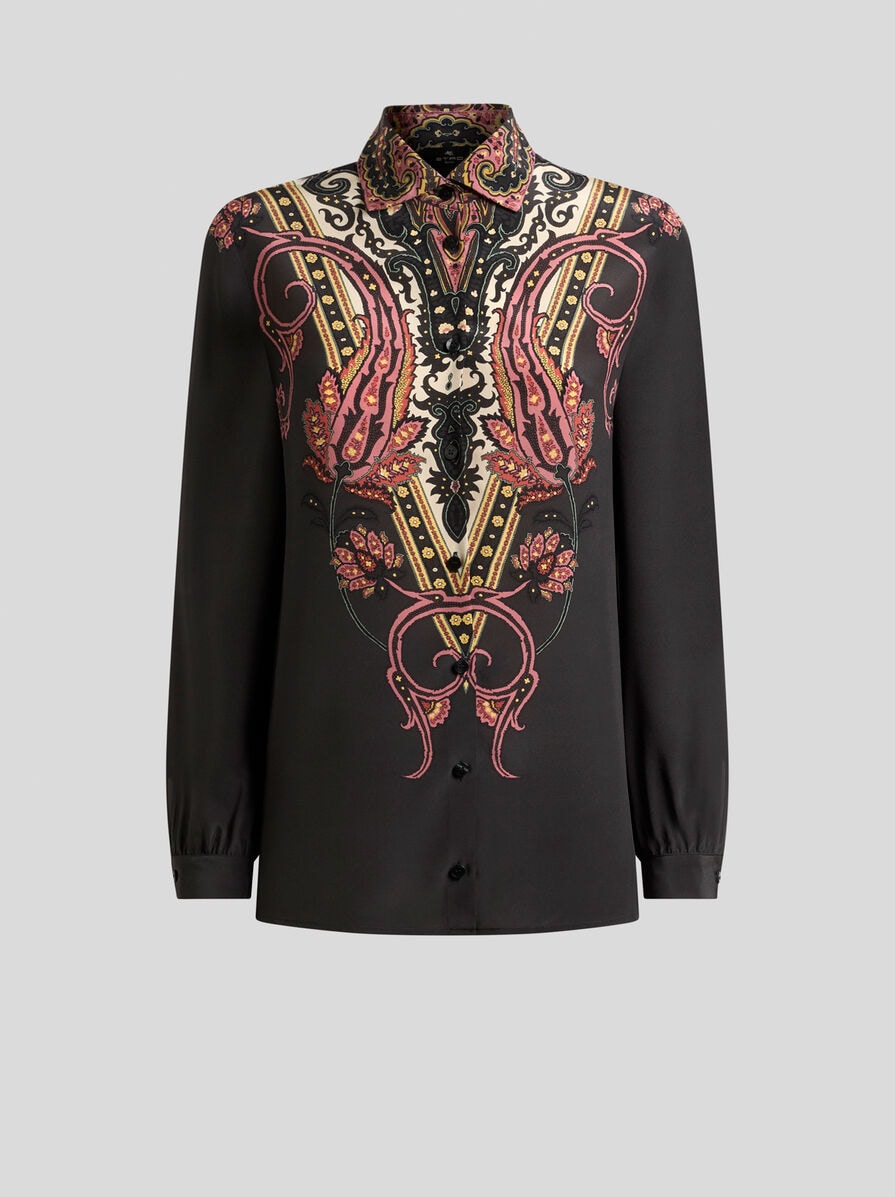 フローラル ペイズリー エンジニアードプリント シルク シャツ | エトロ