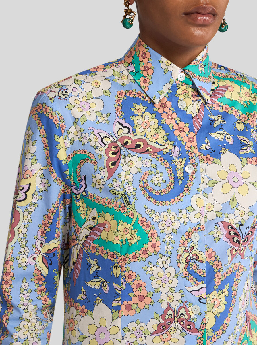 【送料&関税込】Etro Jersey With Logo And Paisley Print ETRO paisley-print Shirt | White | FARFETCH