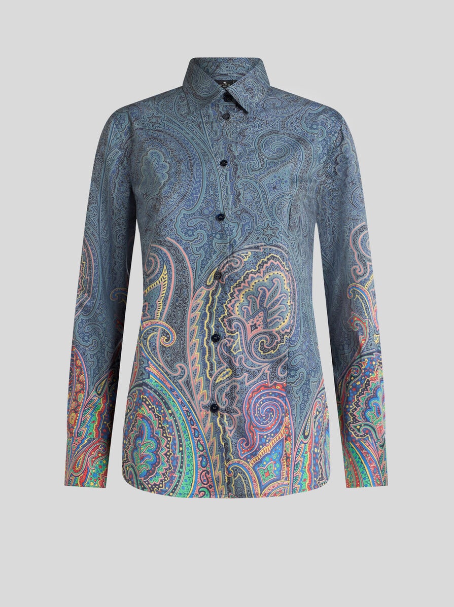 CHEMISE SLIM À MOTIF PAISLEY FLUO