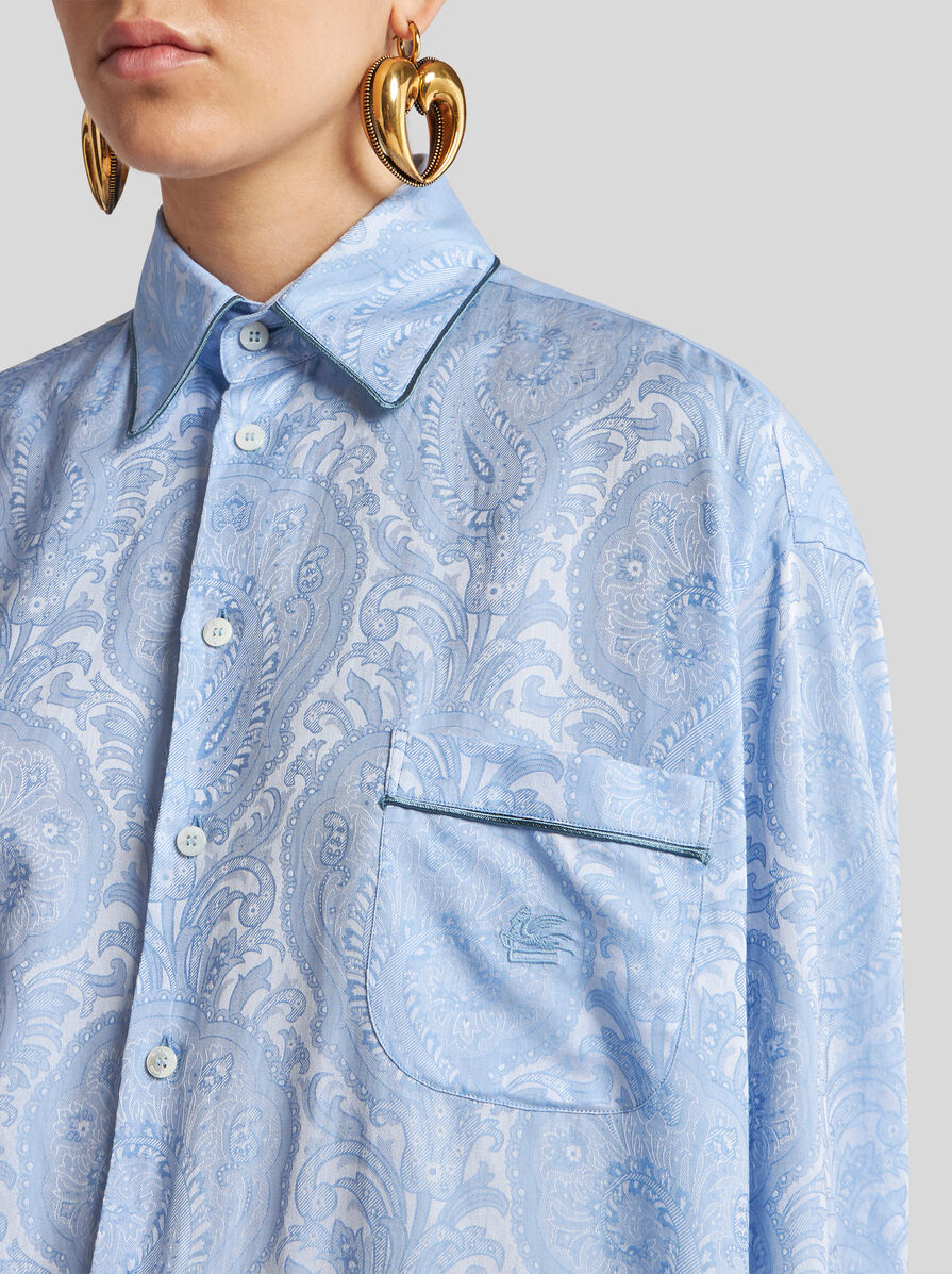 OVERSIZED SHIRT WITH PEGASO | Jacquard Shirts | ETRO