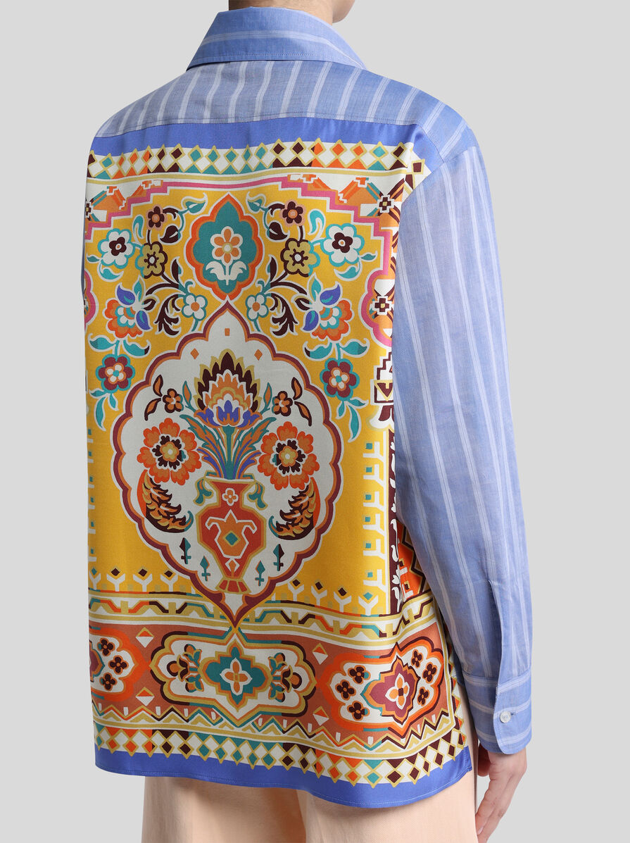 ETRO フロラルフリントヘルトウエストロフ WRBE0003AK010 X0883 STRIPED COTTON SHIRT | Shirts and Blouses | ETRO