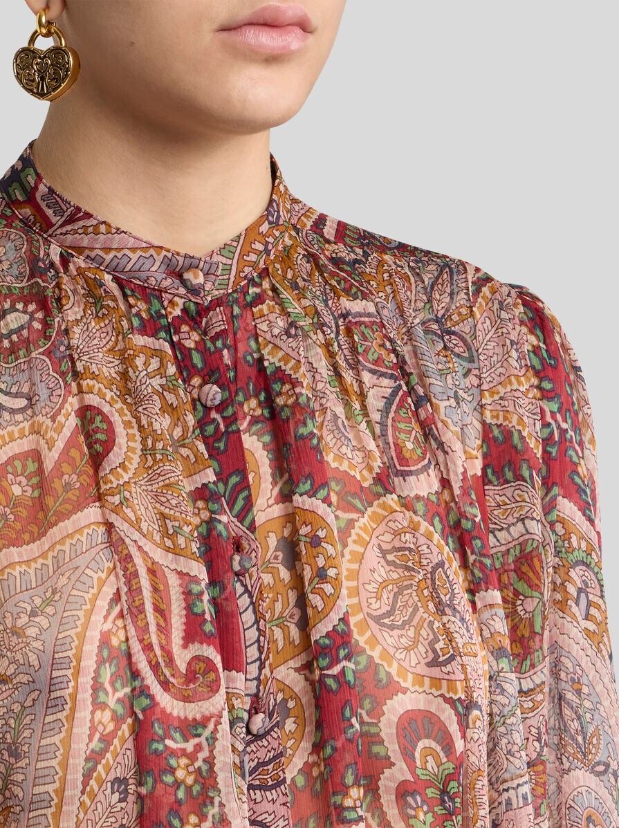 【ETRO】プリント シルク ケープ トップス プリント シルク ケープ トップス | エトロ
