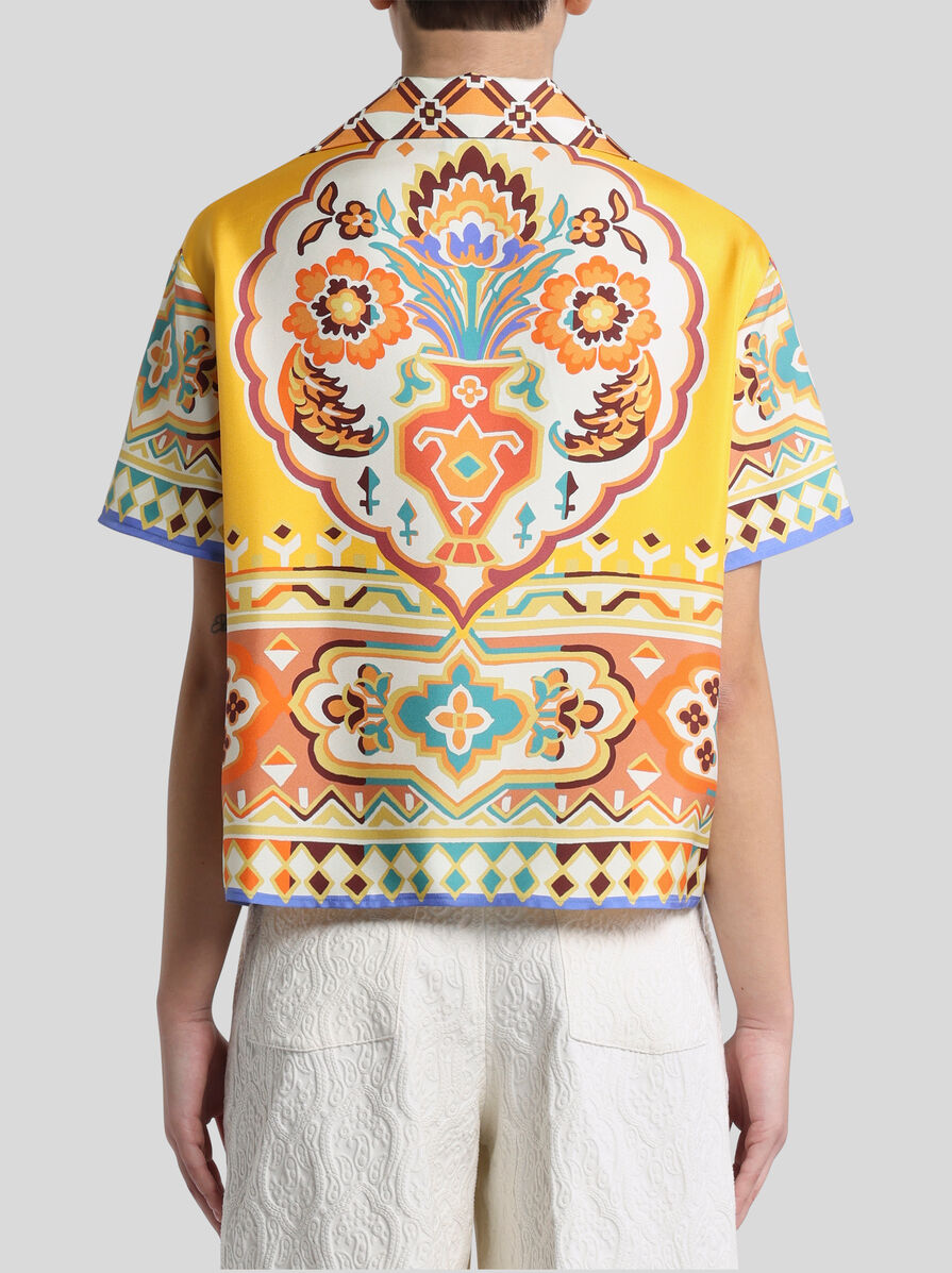 【ETRO】プリント シルクブレンド Tシャツ プリント シルクブレンド Tシャツ | エトロ