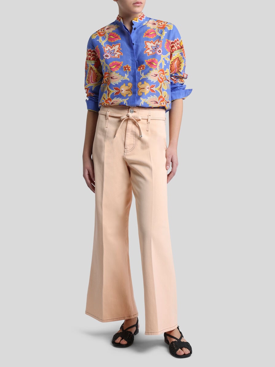 Tシャツ・カットソー ETRO Etro Cotton and Silk Blouse (WRIA0047 AV604 X0800) Etro Women's Shirt X0800 Pattern – Vanda Boutique