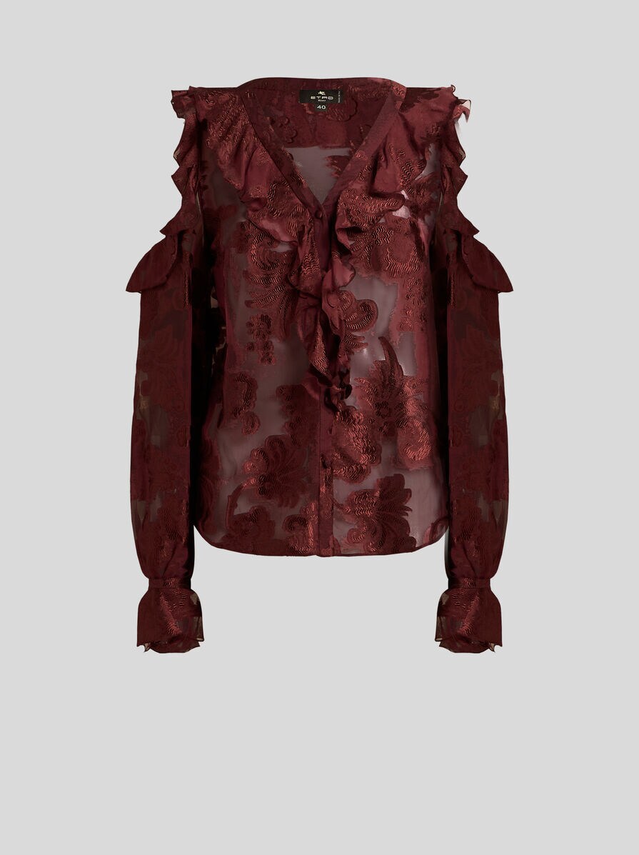 FIL COUPÉ CHIFFON SHIRT