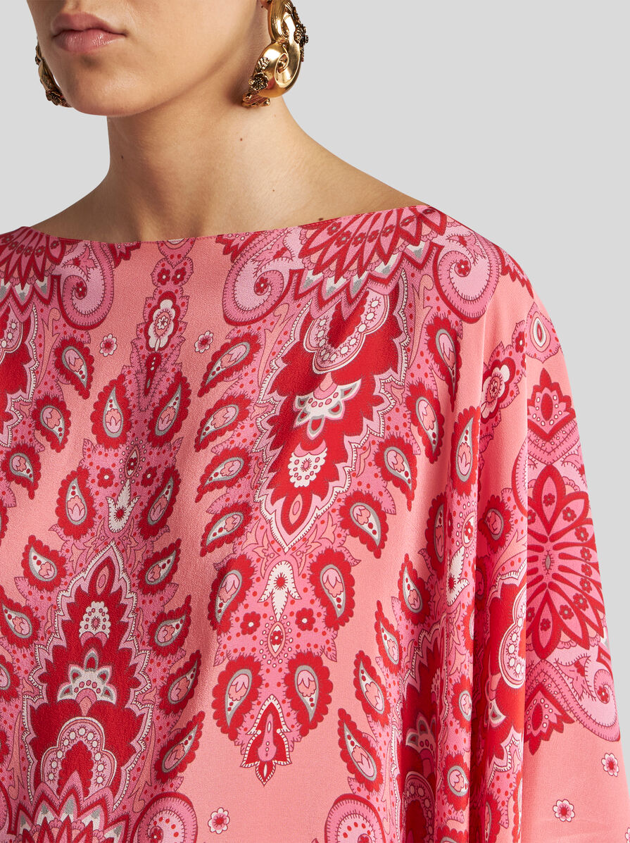 【ETRO】プリント シルク ケープ トップス プリント シルク ケープ トップス | エトロ