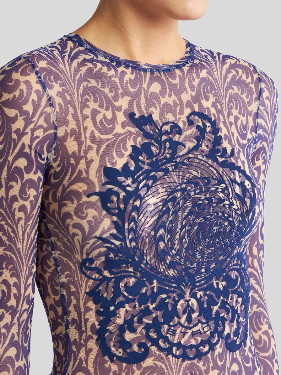 TULLE SWEATER WITH SHELL PRINT | Tops | ETRO