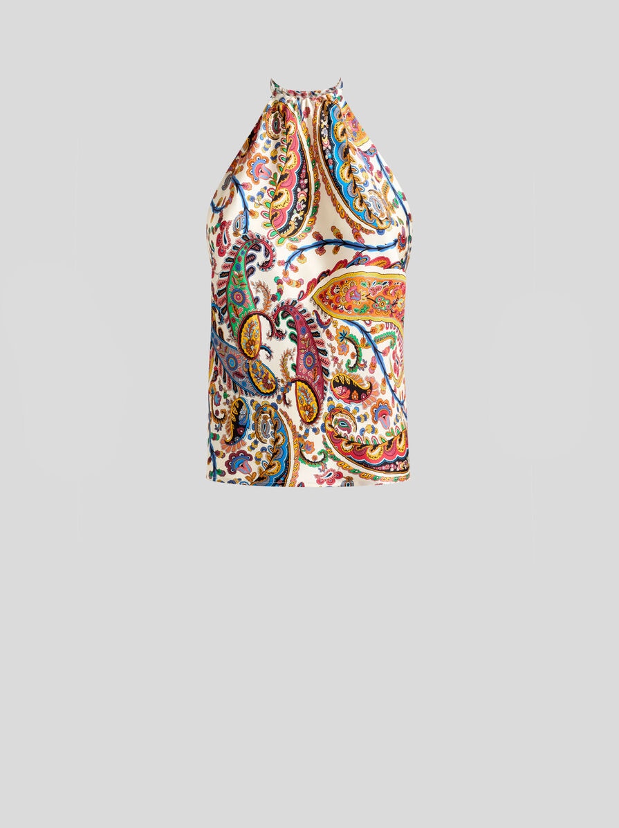 ETRO トップス Etro Floral-Print Cotton Short-Sleeve T-Shirt | Neiman Marcus