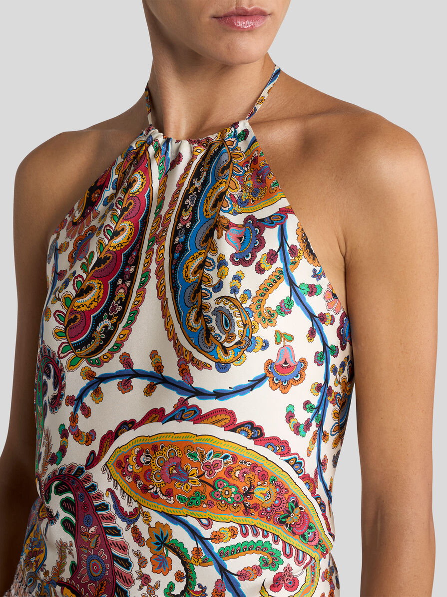 ETRO トップス ETRO Cropped crocheted cotton halterneck top | NET-A-PORTER