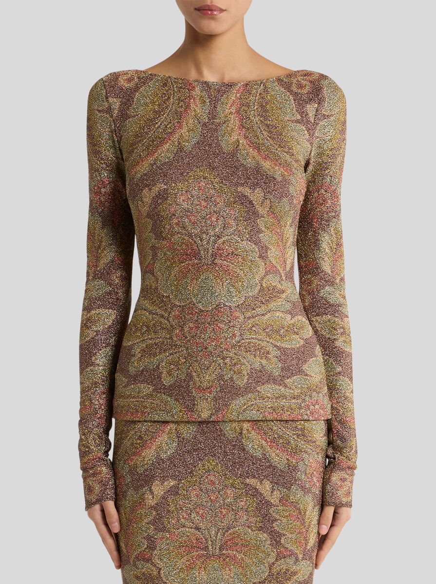 JERSEY SWEATER WITH FLORAL MOTIF | Tops | ETRO