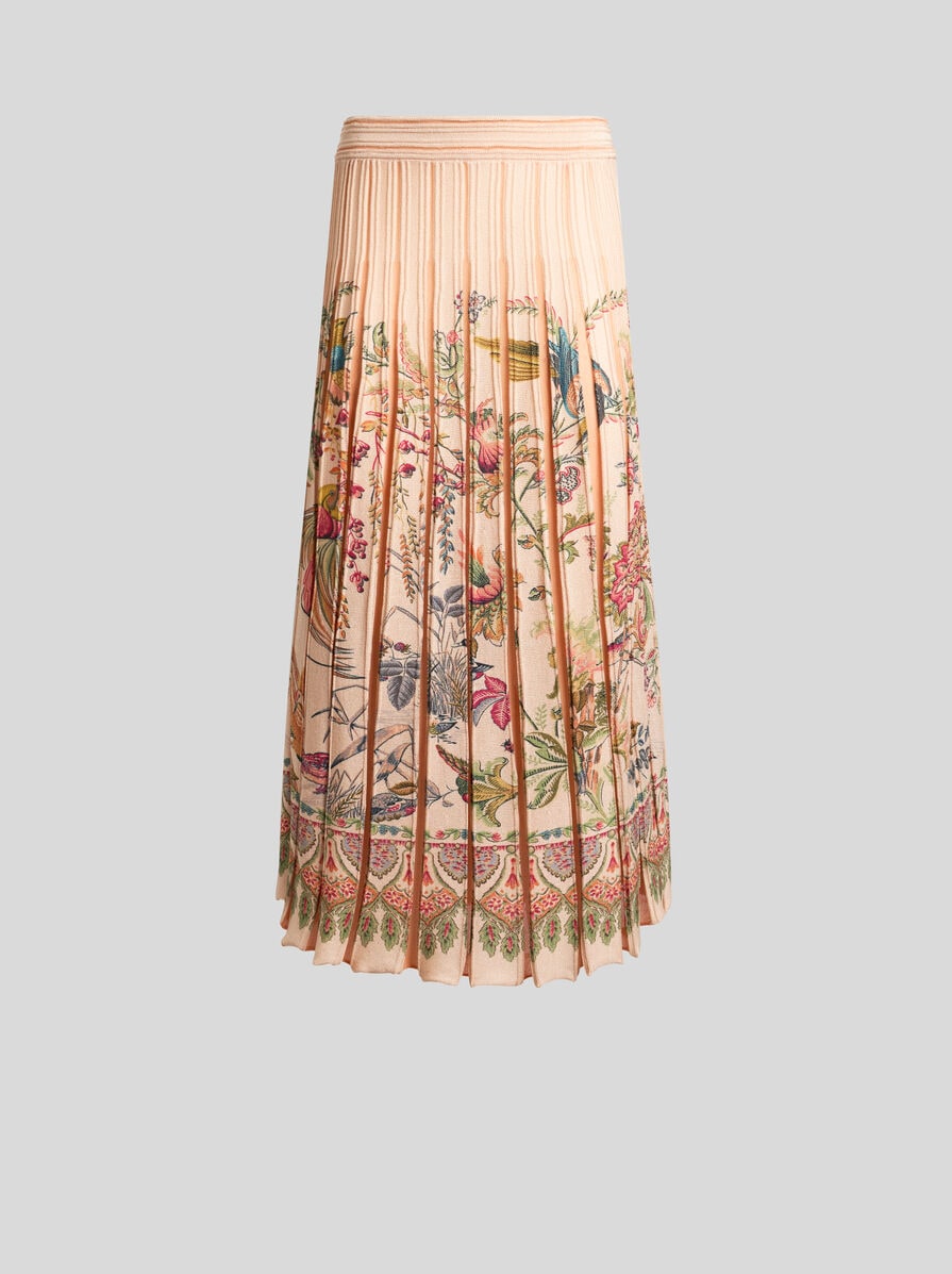 フローラ＆ファウナ エンジニアードプリント プリーツ コットン