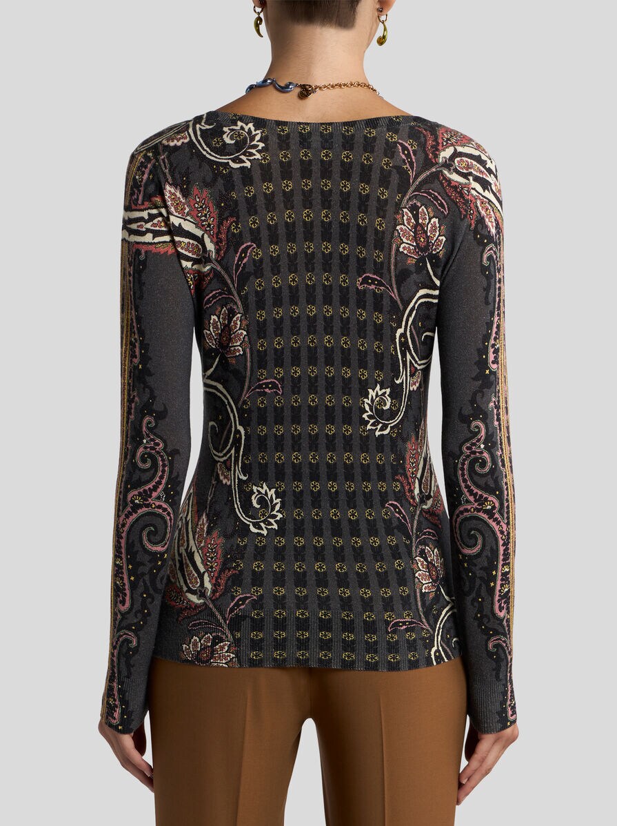 フローラル ペイズリーモチーフ シルク＆カシミア セーター | エトロ