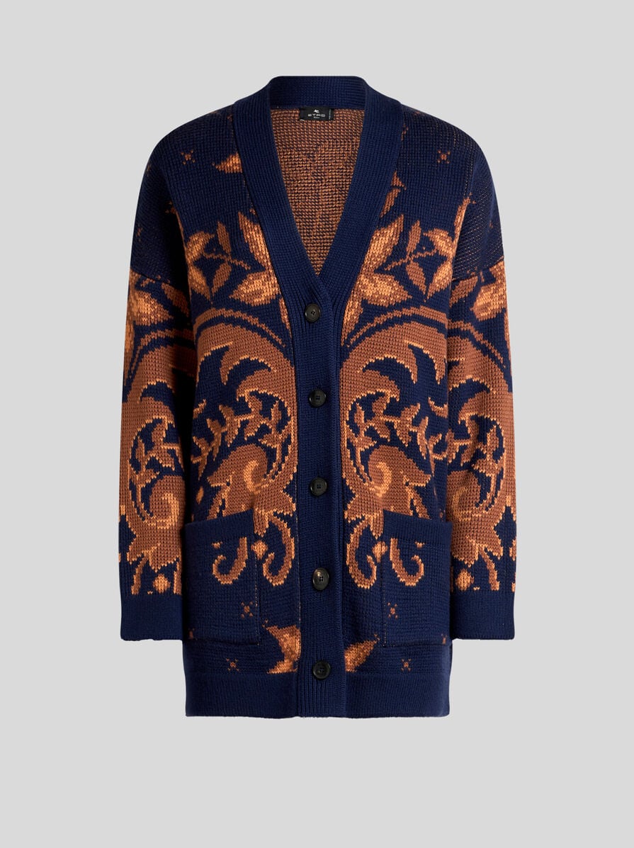 【送料&関税込】Etro Cardigan ETRO Oversized jacquard-knit wool-blend cardigan | NET-A-PORTER
