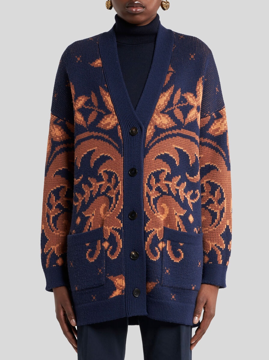 【★完売必至★】ETRO ☆ フローラル ジャカード カーディガン フローラル ジャカード カーディガン | エトロ