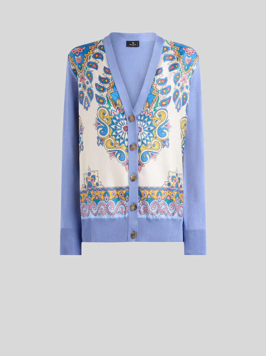 ETRO カーディガン　シルク混 プリント コットン＆シルク カーディガン | エトロ