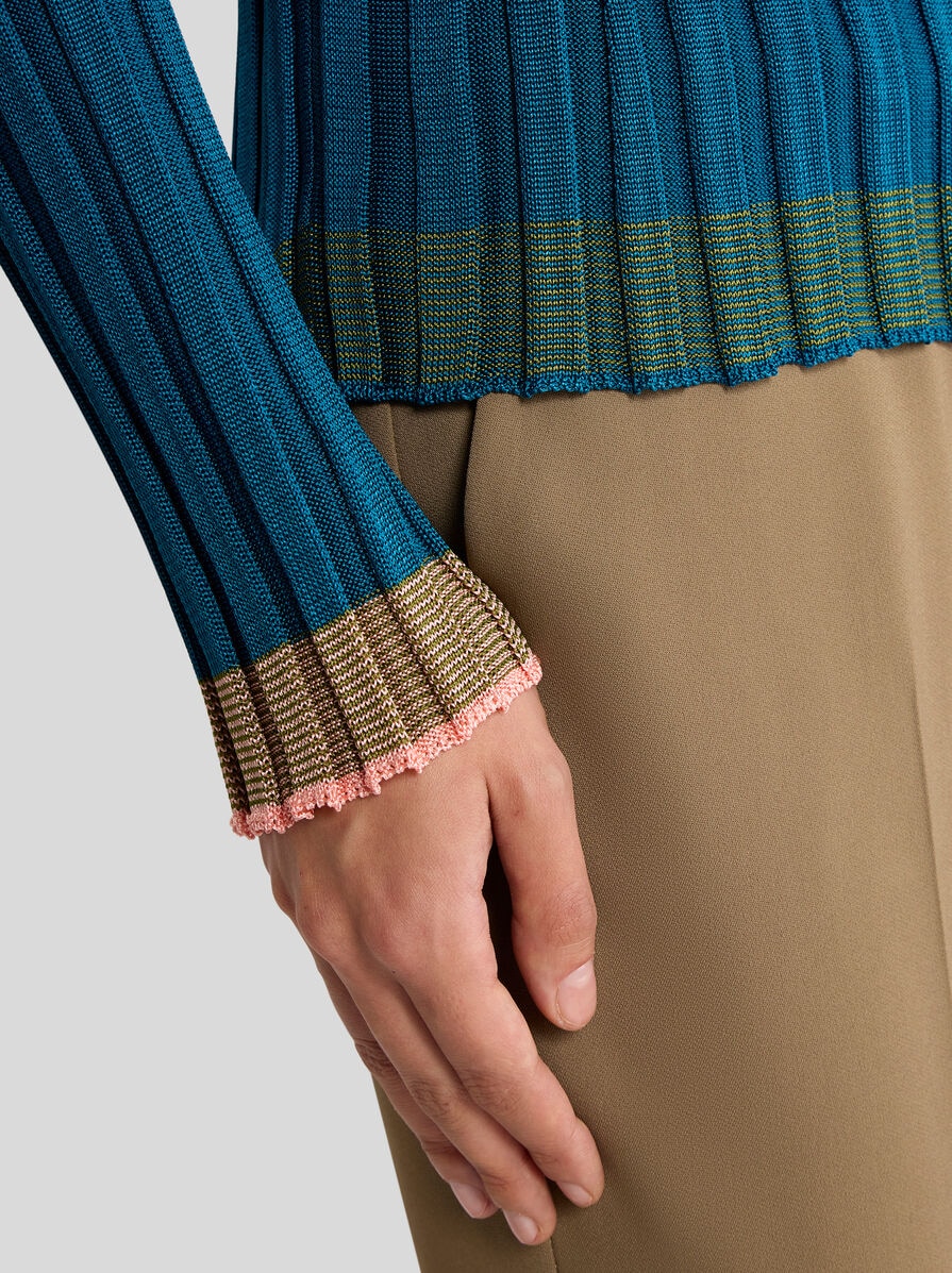 ETRO エトロ チューブドレス リブ ニット素材 カシミヤ混 関送込 リブ セーター | エトロ