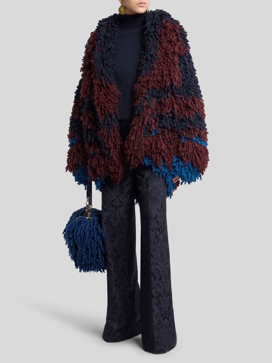 WOOL- AND ALPACA-BLEND FUR-STITCH JACKET | Coats and