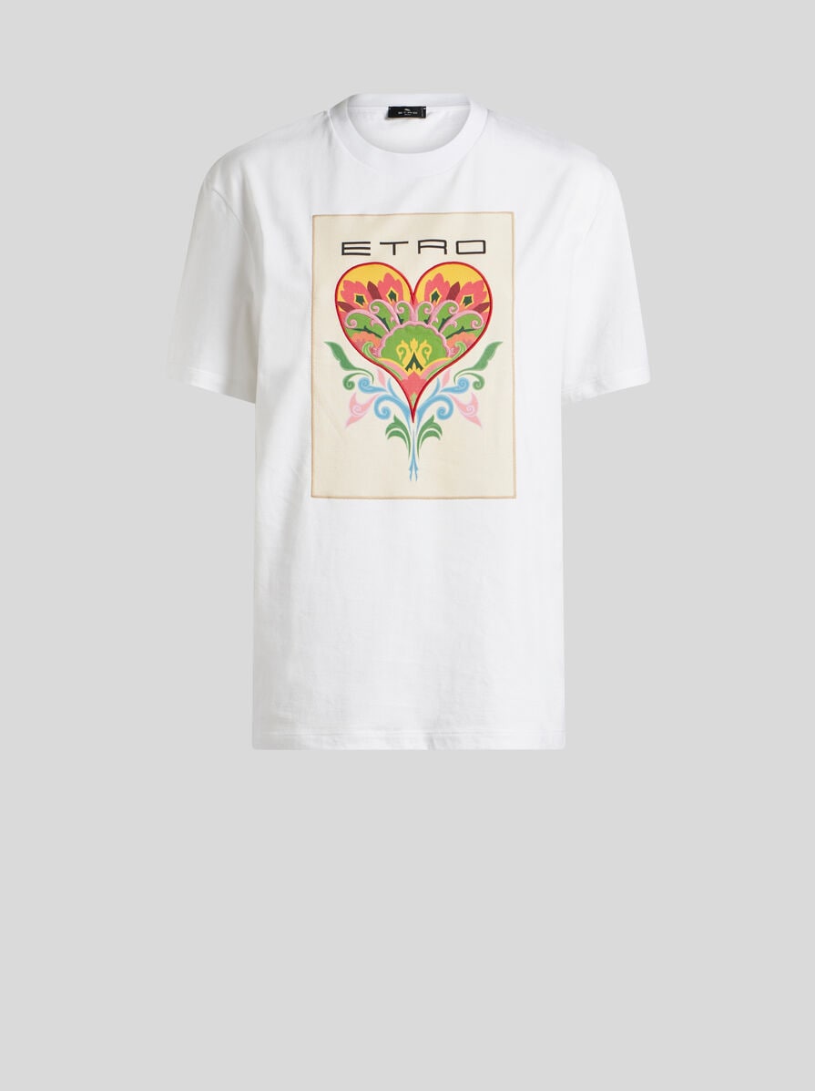 【関税込】ETRO プリント＆エンブロイダリー コットン Tシャツ プリント＆エンブロイダリー コットン Tシャツ | エトロ