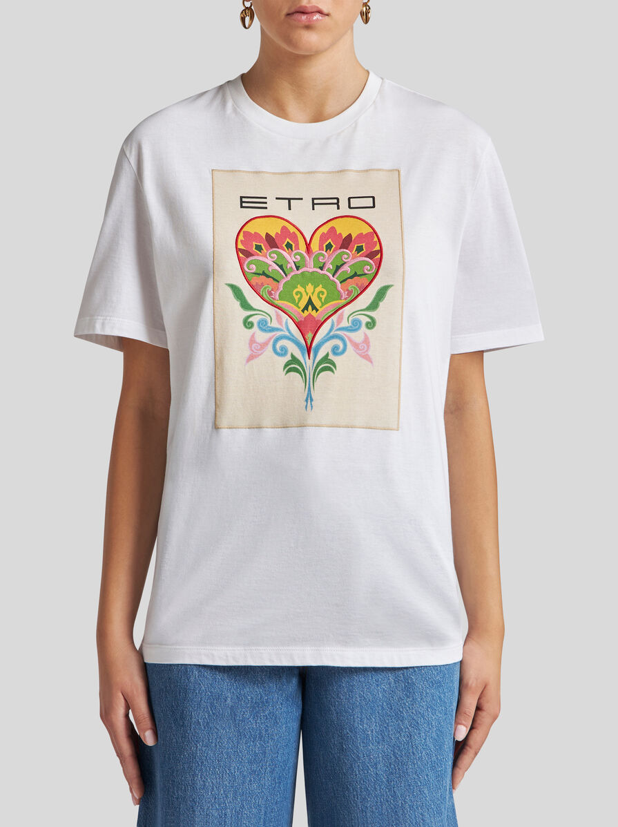 【関税込】ETRO プリント&エンブロイダリー コットン Tシャツ プリント&エンブロイダリー コットン Tシャツ | エトロ