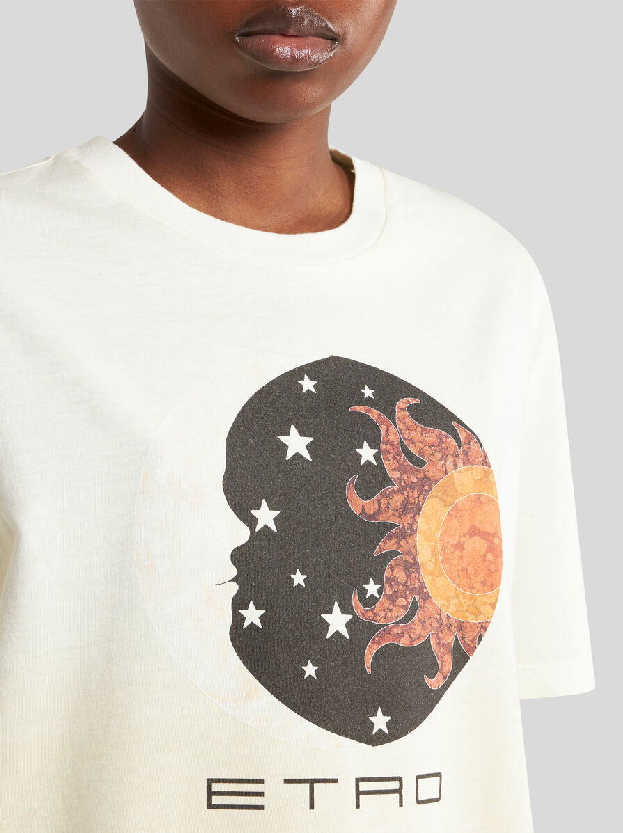 関税送料込★ETRO コットンTシャツ プリント&ロゴ コットン Tシャツ | エトロ