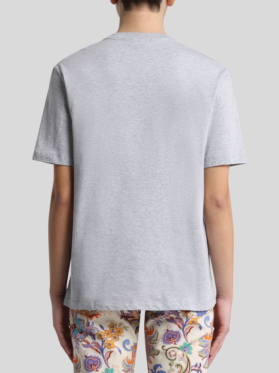 関税込 ETRO エトロ ペガソ 半袖 ニット コットン Tシャツ ペガソ コットン Tシャツ | エトロ