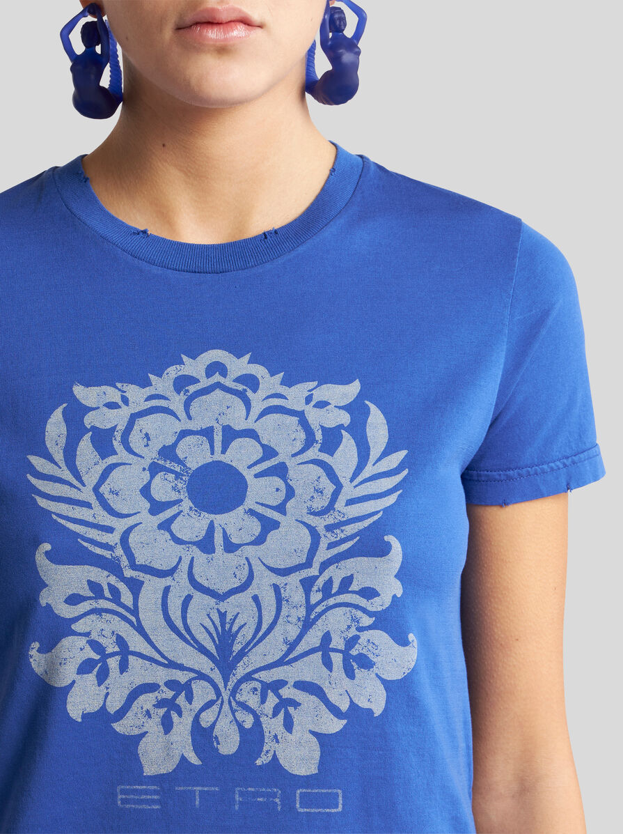 Tシャツ・カットソー ETRO COTTON JERSEY T-SHIRT WITH FLORAL PRINT JERSEY T-SHIRT WITH FLOWER PRINT | Sweatshirts And T-shirts