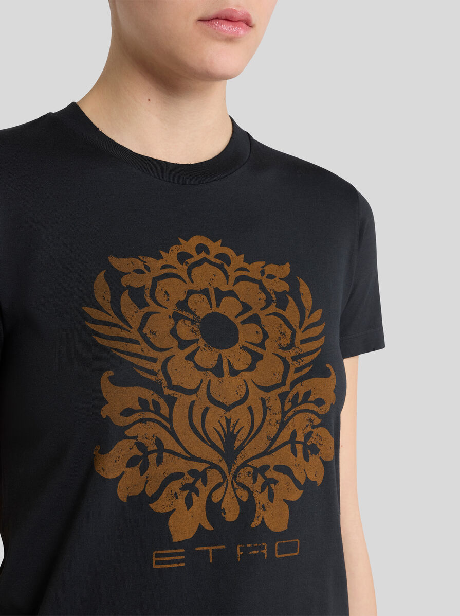 【★完売必至★】ETRO ☆ フラワープリント ジャージー Tシャツ フラワープリント ジャージー Tシャツ | エトロ