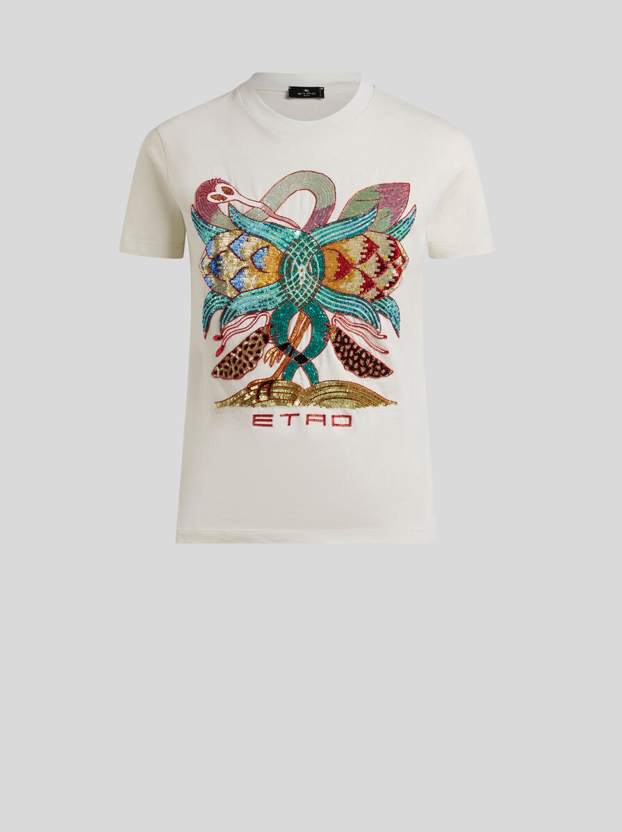 COTTON T-SHIRT WITH EMBROIDERY | Sweatshirts And T-shirts | ETRO