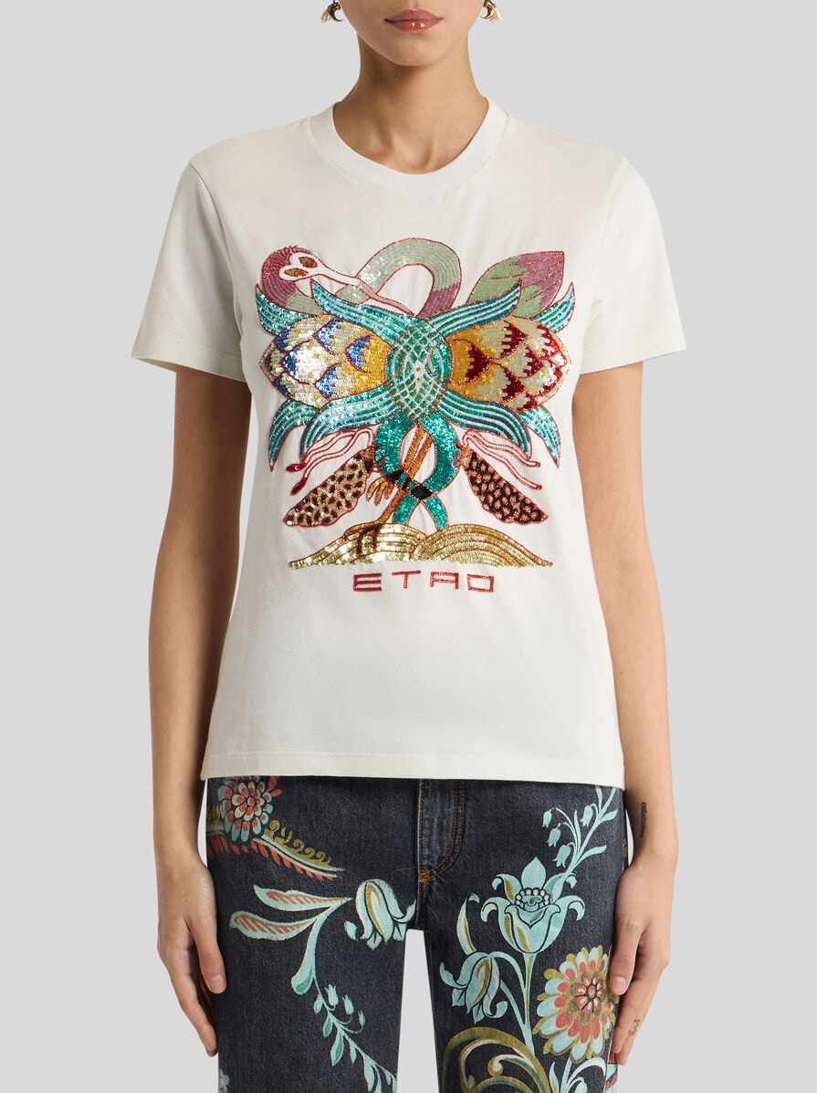 Tシャツ・カットソー Etro Cut & Sew T-Shirt With Embroidered Design 19461762_43352202_1000.jpg