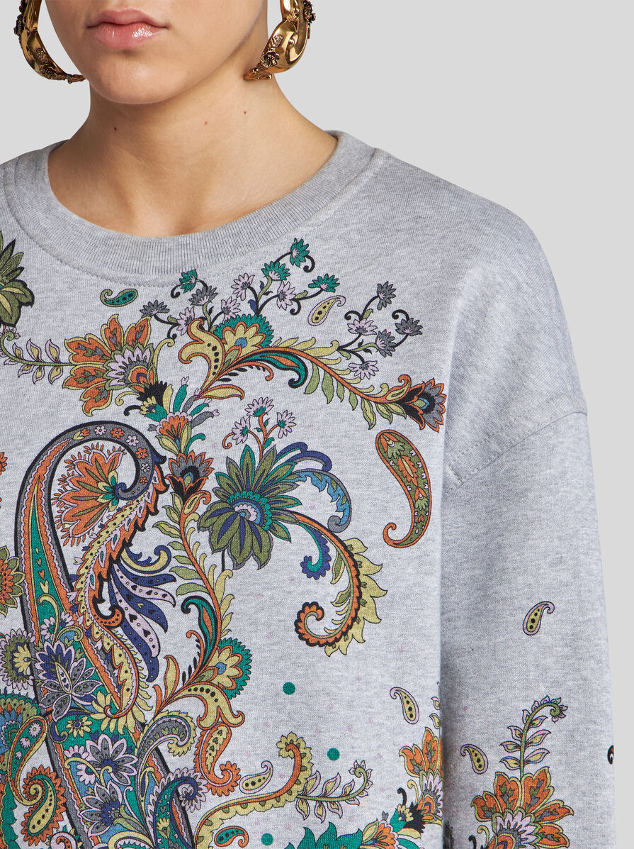 【国内発送】ETRO コットン スウェットシャツ フローラル コットン スウェットシャツ | エトロ