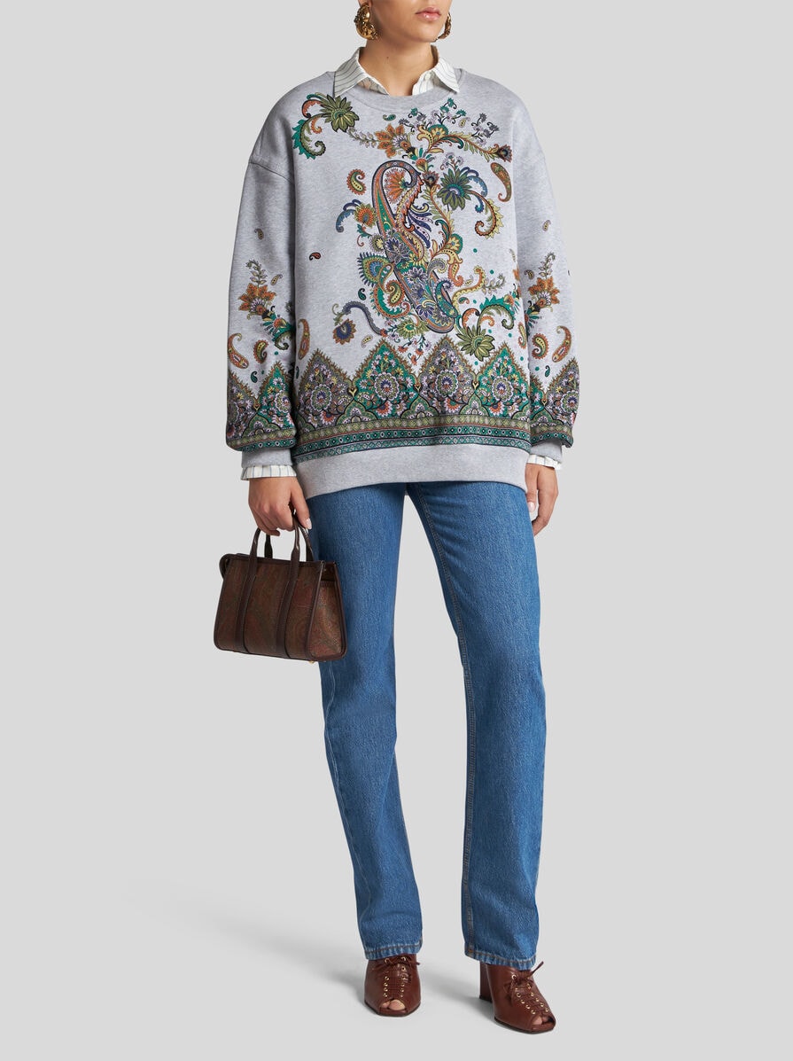 【国内発送】ETRO コットン スウェットシャツ フローラル コットン スウェットシャツ | エトロ