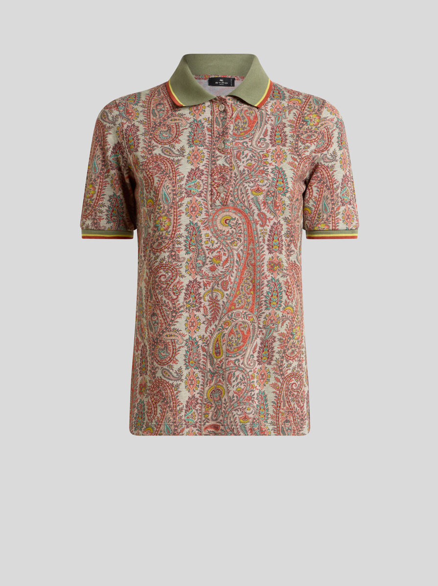 ボタニカル ペイズリーモチーフ コットンピケ ポロシャツ | エトロ
