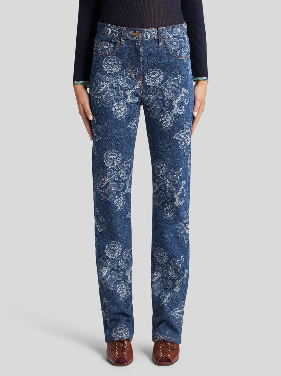 デニム・ジーパン ETRO DENIM JEANS REGULAR-FIT JACQUARD JEANS | Denim | ETRO