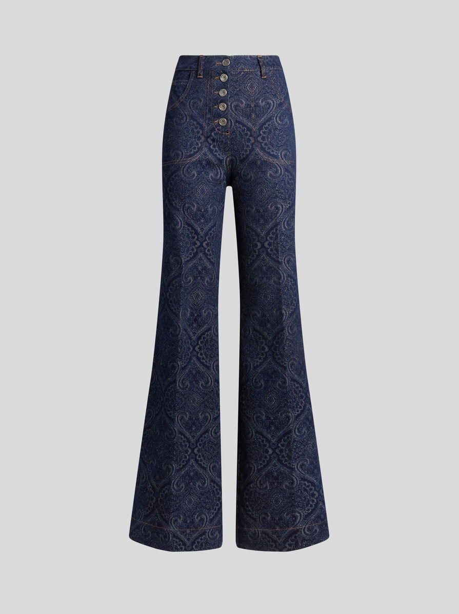 デニム・ジーパン ETRO Women Flare Pants WRNB0004AD247S9095 Grey Etro Denim flared jeans - Grey - Women | WRNB0004AD247S9095