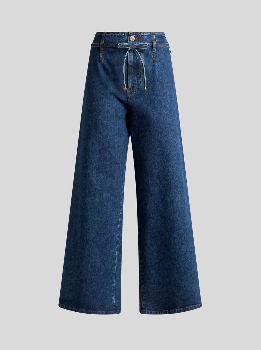 デニム・ジーパン ETRO CULOTTE JEANS ベルト＆エンブロイダリー キュロット ジーンズ | エトロ