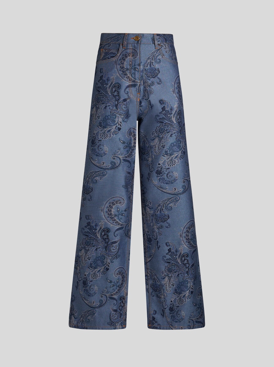 デニム・ジーパン ETRO Woman Jeans Blue 135039572 0200 Wide-leg jeans in blue - Etro | Mytheresa