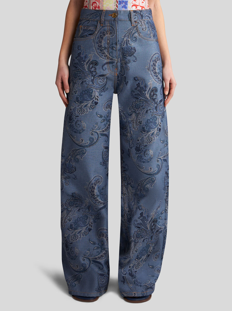 BAGGY JACQUARD JEANS | Denim | ETRO