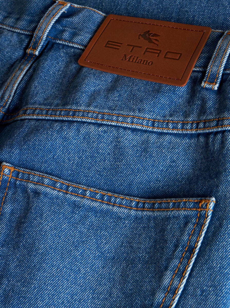 ETRO ストレッチハキフィットシンス WRNB0013AD239 S9000 ストレッチ コットン バギージーンズ | エトロ