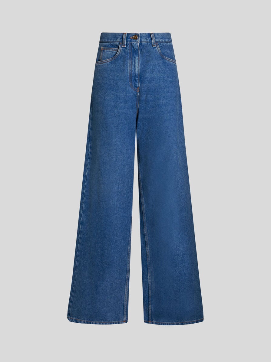 ETRO ストレッチハキフィットシンス WRNB0013AD239 S9000 ストレッチ コットン バギージーンズ | エトロ