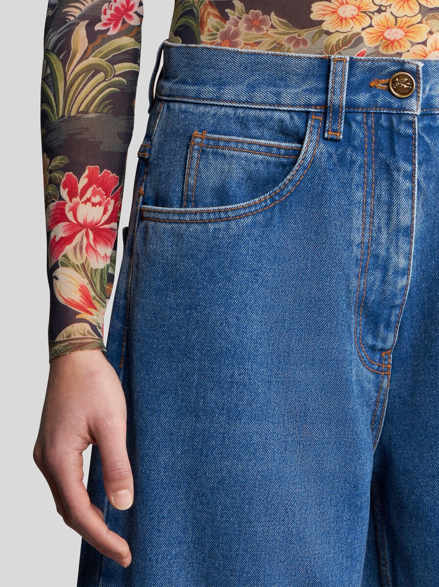 ETRO ストレッチハキフィットシンス WRNB0013AD239 S9000 ストレッチ コットン バギージーンズ | エトロ