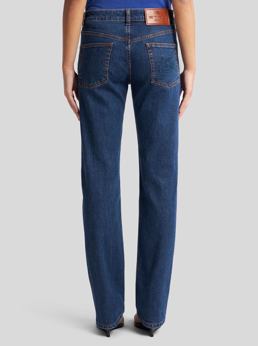 デニム・ジーパン ETRO Woman Jeans Blue WRNB0021AD283 S8280 JEANS WITH EMBROIDERED REAR | Denim | ETRO