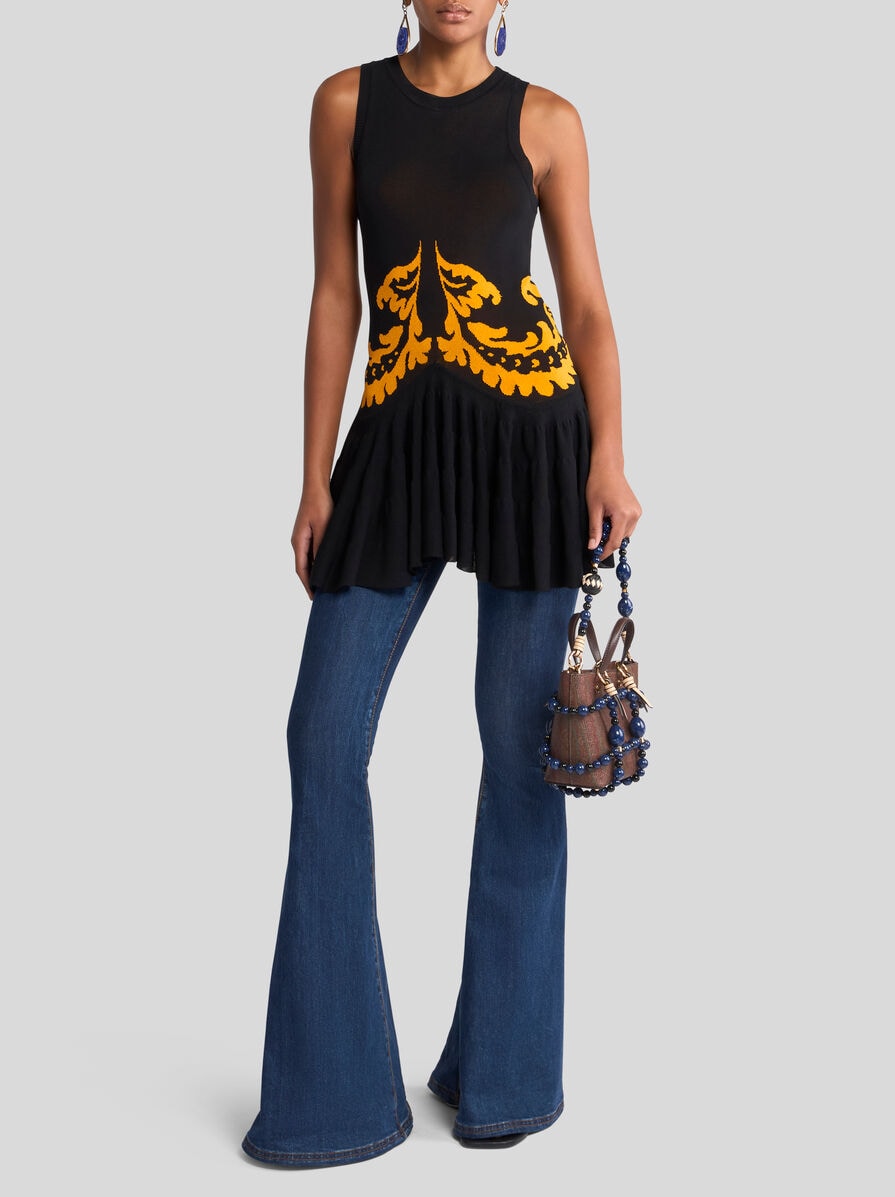 ETRO フレアージーンズ バックロゴ エンブロイダリー フレアジーンズ | エトロ