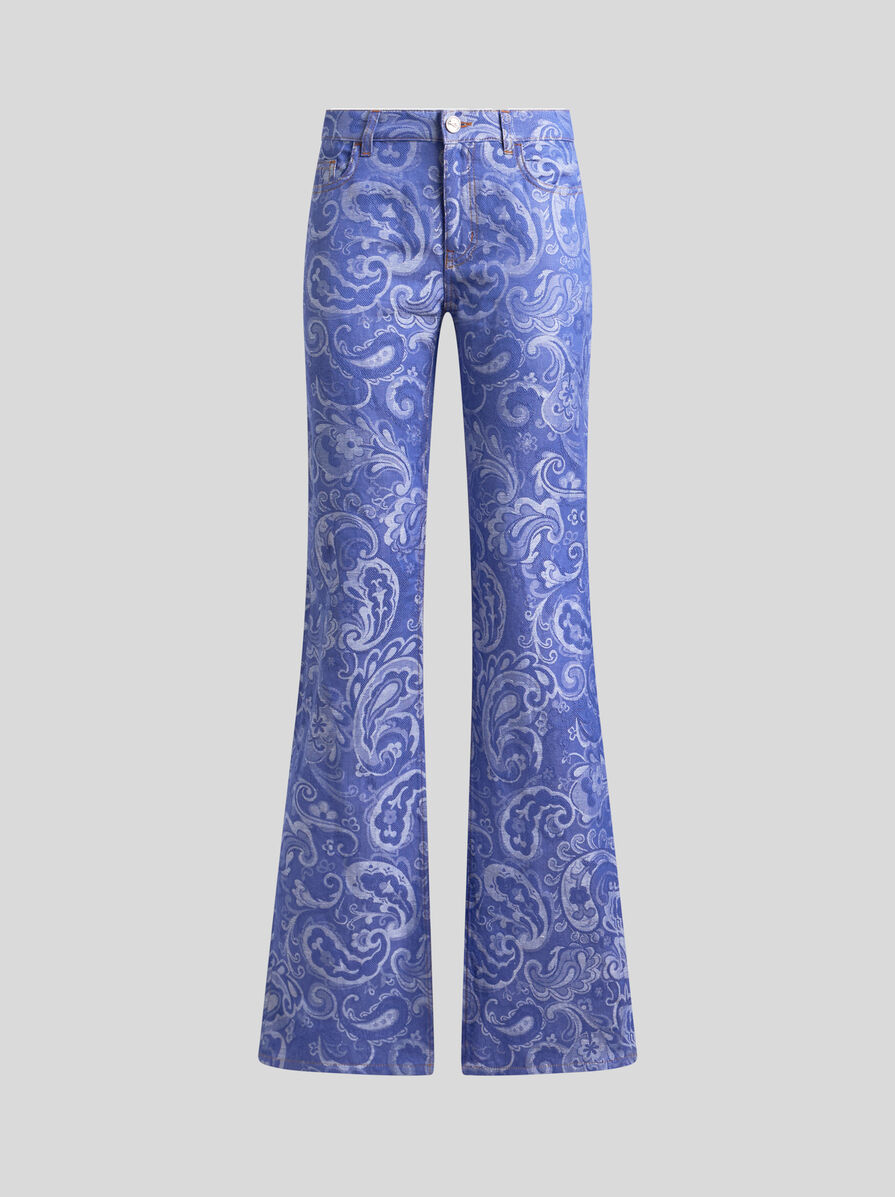 FLARED JACQUARD JEANS | Denim | ETRO