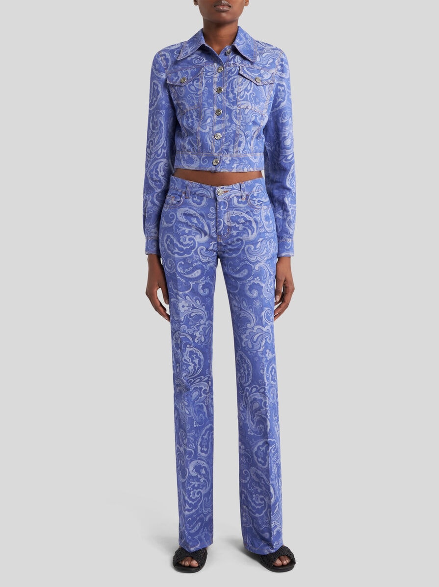 ETRO フレアジーンズ ETRO ペイズリー フレアジーンズ | ブルー | FARFETCH JP